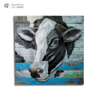 China Modern Drink Shop Decoration Cow Gallstone 3d Accessory Number Prints Wall Art Painting for sale