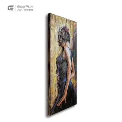 China Europe rustic home decor wood handcraft modern oil painting china home decor wholesale for sale