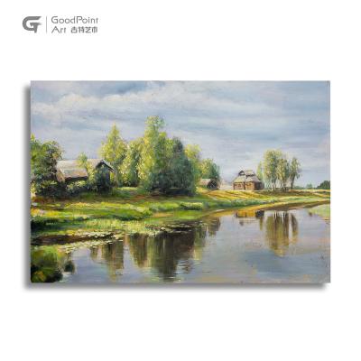 China Abstract Canvas Art Wall Decoration With Spring Landscape Oil Painting Wall Hanging for sale