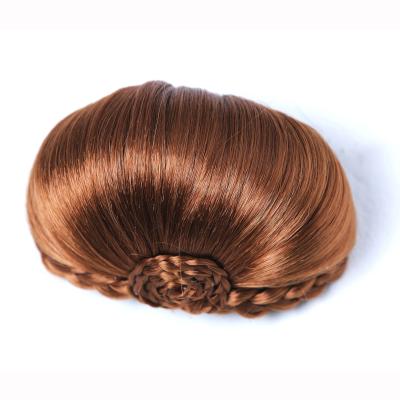 China Synthetic Fiber Women And Girls Scrunchie Bun Curly Hair Bun With Elastic Band Hair Ring Wrap On Messy Hair Synthetic Bun Ponytails for sale