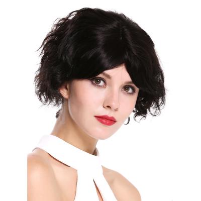 China Luxury Short Black Yaki Hair Wigs for sale