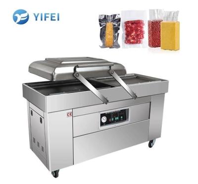 China Double Chamber Vacuum Packing Machine for Seafood Salted Meat Dry Fish Pork Beef and Rice for sale