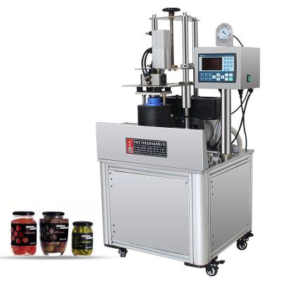 China Restaurant Honey Jam Vacuum Automatic Glass Jar Metal Bottle Sealing Capping Machine for sale