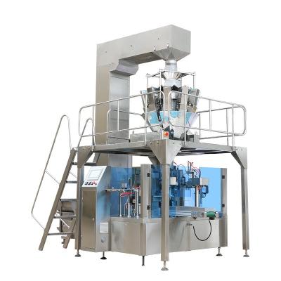 China 50-70 sacos/min Máquina de embalagem rotativa para embalagem automática completa de crosta de arroz de biscoito à venda