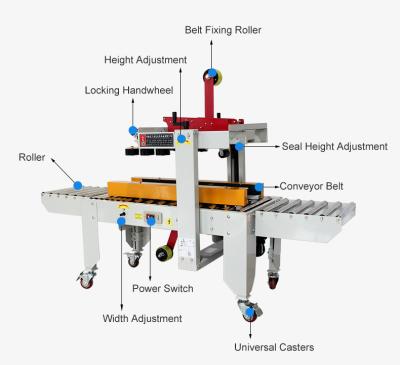 China APPAREL FXJ-4030 FXJ-6050 FXJ-5050 Semi Automatic Carton Box Packing Sealing Machine Case Sealer for sale