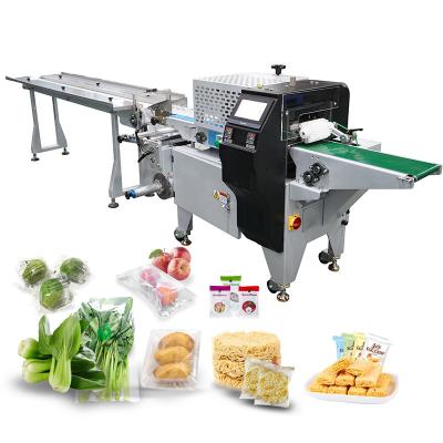 China Meerdere vaste verpakkingen Automatische Crumpet Bannock Scone Kussenverpakkingsmachine met of zonder Tray Te koop