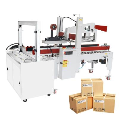 China Semi Automatic Tape Sealing Cardboard Carton Closing Machine for 150-500mm Boxes for sale