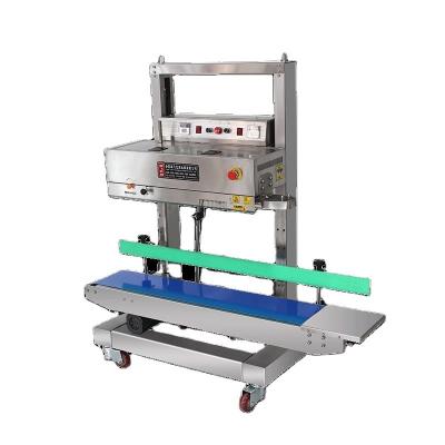 China Electric Driven Continuous Vertical Band Sealer for Food Packaging Pouch Bags for sale