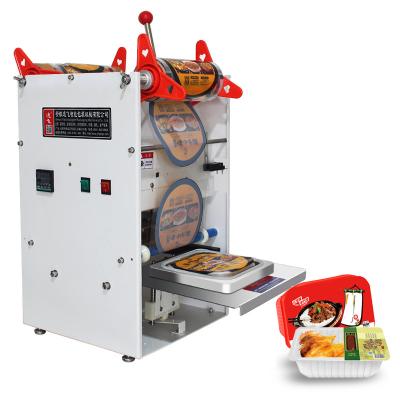 China Hand Pressure Takeaway Snack Box Manual Sealing Machine with Wood Packaging Material for sale