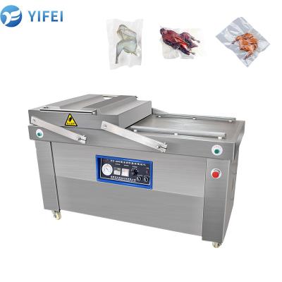 China Plastic Packaging Double Chamber Vacuum Sealing Machine 4Pcs Sealing Strip Included for sale