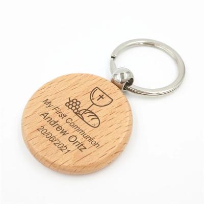 China Wooden Wooden Key Chains Mask Round Rectangle Key Chain DIY Promotion Wooden Pendant Opens Customized Gifts Giving Souvenir for sale