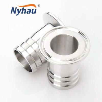 China Tri Pipe Connection Nyhau Stainless Steel Sanitary Pipe Fitting Flange Pipe Joint for sale