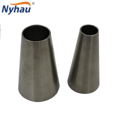 China Hygienic beer nyhau stainless steel 304 316L without straight ends sanitary fitting welded reducer for sale