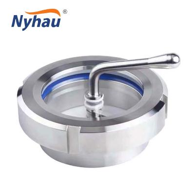 China Beer/dairy drink/pharmaceutical/sanitary welding tank glass union stainless steel nyhau frame equipment with brush for sale