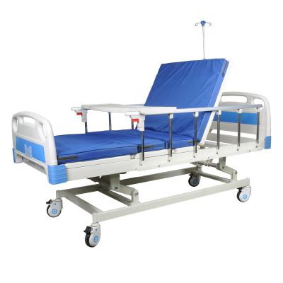 China Metal CE and ISO Approved 3 Position Height Adjustable Electric Hospital Bed For Patients With Mattress for sale