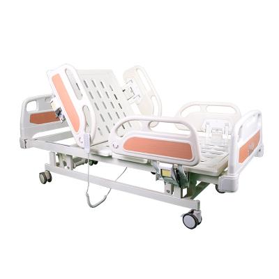 China Hotsale Low Cost Metal Cost 5 Function Hospital Bed 4 Pcs ABS Side Rails Electric Medical Bed With Remote Control for sale