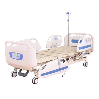 China Metal CPR High End Multi-functions ICU Bed 5 Function Electric Hospital Bed With ABS Bed Platform for sale