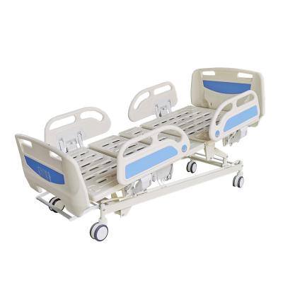 China Multifunctional Electric Medical Metal Bed 5 Function Smart Hospital Bed With Central Brake for sale