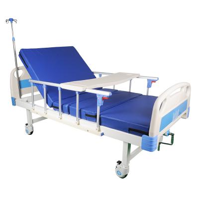 China Wholesale 1 Function Metal Bed Adjustable Medical Single Patient Crank Manual Hospital Bed for sale