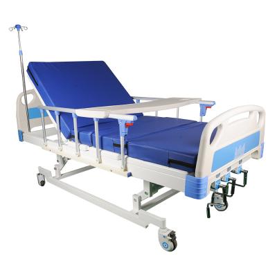 China Metal factory wholesale price home use 3 crank medical hospital bed for sale with metal crank for sale