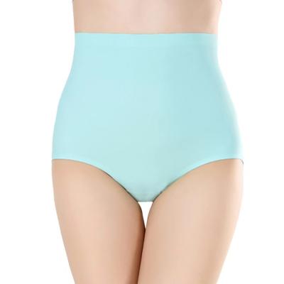 China Wholesale Hot Selling High Waist Anti-Static Briefs Ice Silk Seamless Panties Female Breathable Plus Size Tummy Control Underwear for sale