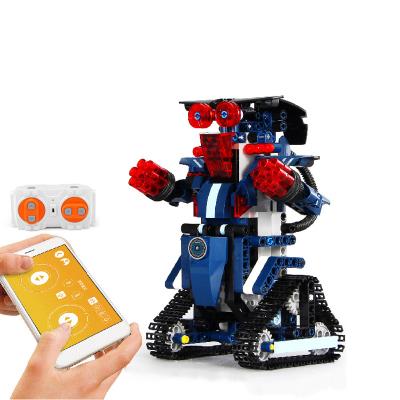 China Hot Self Assembly APP Robot Building Block Remote Control Common Rod Rc Block Toy DIY Mobile Tech Programming Educational Robot For Kids for sale