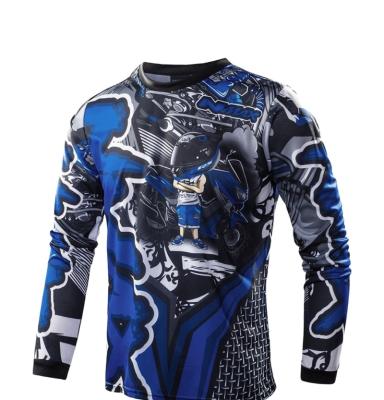 China Wholesale Casual Custom Long Sleeve Anti-wrinkle Polyester 3D Round Neck 3d Printing Digital Printing T-shirt for sale