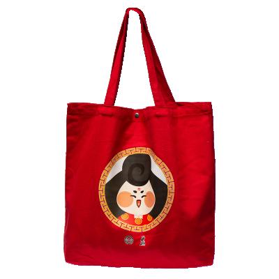 China Cartoon Use Cotton Canvas Large Capacity Eco-Friendly Recyclable Bag With Tang Lady Design for sale