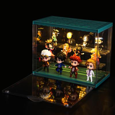 China With Clear Acrylic Lid Ready Goods Display Case Assemble Collectibles Box Glass Case For Home Stock Numbers Storage And Organizing Toys for sale