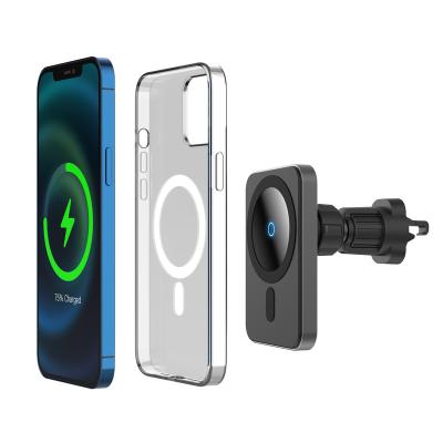 China Car Standard Magnetic Mount N7 Battery Wireless Charger For Iphone 12 Pro Max for sale