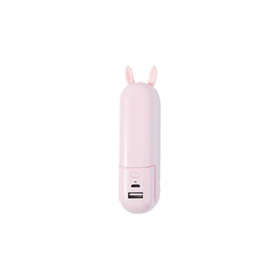 China Deer Rechargeable Mini Fan Built-in USB Power Bank Mini Fan Necklace Cooling Handsfree for sale