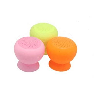 China Classic Silicone Mini Wireless Blue Tooth Mushroom Wireless Hot Selling Waterproof Speaker With Suction Cup for sale