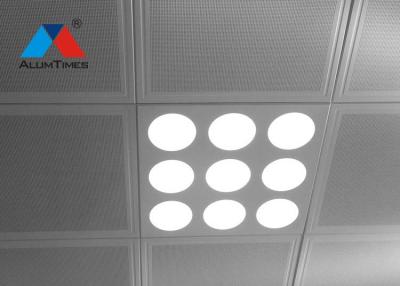 China Matte White Acoustic Ceiling Tiles / Powder Coated Metal Suspended Ceiling 60*60 for sale