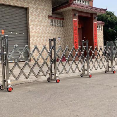 China Manual push and pull Stainless steel retractable safety barrier security gates main gate traffic barrier for sale