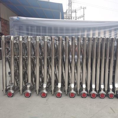 China Manual push and pull Commercial Safety Barrier Sliding Retractable Fence Gate Stainless Steel Pedestrian Traffic Barrier for sale