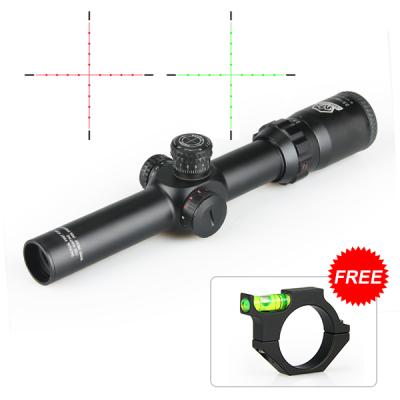 China Iluminated Tactical Rifle Scope Compact Hunting Airsoft War Game Shooting Military Tactical Red/Green Luminous Adjustable Rifle Scope 2.5-10X26 for sale