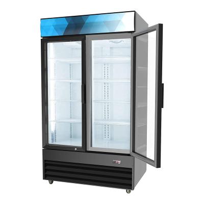 China Single-Temperature Display Racks With Upright Glass Door Showcase Freezers Use In Hotel Snack Bar School Canteen for sale