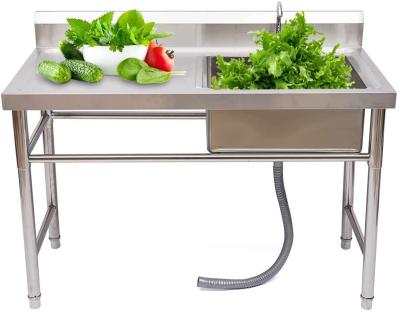 China USA & EU Style Stainless Steel Commercial Outdoor Kitchen Sink Table for sale