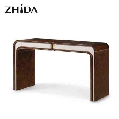 China Light Luxury Chinese High Quality Contemporary Solid Wood Console Table for sale