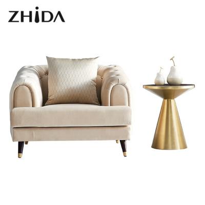 China Luxury Zhida living room furniture stretch light design 4 seater 2 seater 3 seater Chesterfield sofas sectionals for villa for sale