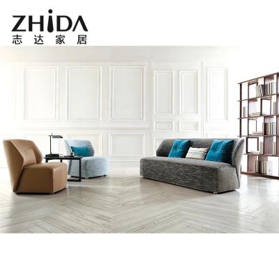 China Zhida extendable customized gray modern living room furniture good price modular sofa for seating room for sale