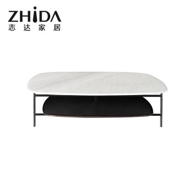 China Zhida new modern custom design appearance natrual marble coffee table for living room for sale