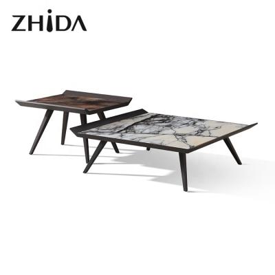 China Custom Size Living Room Furniture Custom Design Extendable Zhida Tea Table Modern Square Coffee Center Table for sale