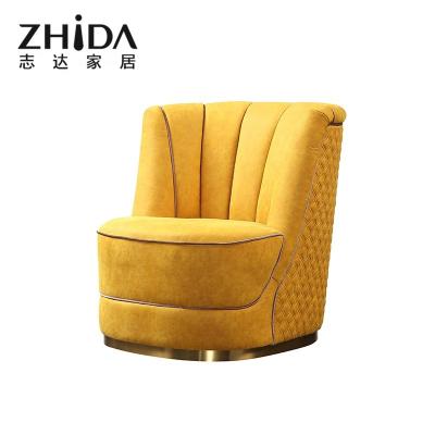 China High End Modern Comfortable Yellow Living Room Chair Simple Living Room Style Sofa For Sale for sale