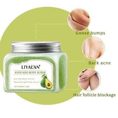 China Exfoliator Wholesale Customize Organic Natural Deep Cleansing Illuminating Avocado Bulk Sugar Face Body Scrub for sale