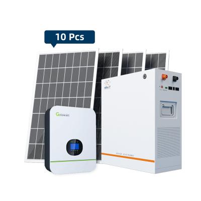 China Airbath Solar Power System Complete Energy 5kw 10kw 15kw Hybrid Systems Full Set Solar for sale