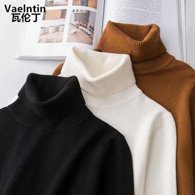 China Korean style half high section collar sweater men's sweater new basic thin loose spring plush sweater handsome sweater tops for sale