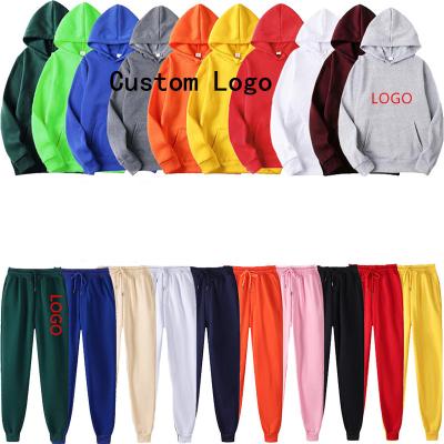 China Custom Printed Loose Men's Jacket Pullover Anti-Wrinkle Mens Anti-Wrinkle Hoodies Polyester Set Jogging Sweatshirts Gym Pant Set Tracksuit for sale