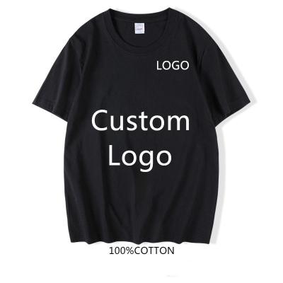 China QUICK DRY 100% Custom T-shirt Cotton Short Sleeve T-shirt Customize Printed Logo Oem Quick Dry Sport Men's O-Neck 180 Grams for sale