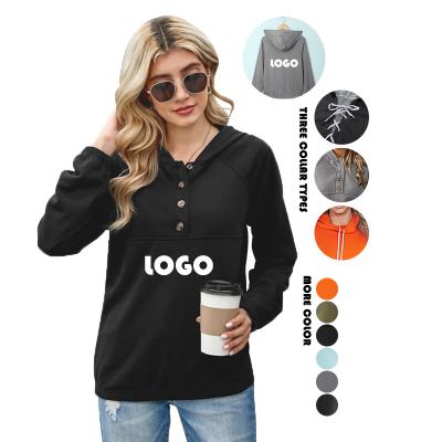 China High Quality Logo Printing Oversize Pullover Custom Hoodies Sweatshirt OEM Anti-shrink Women's Long Sleeve Hoodies Crop Top for sale